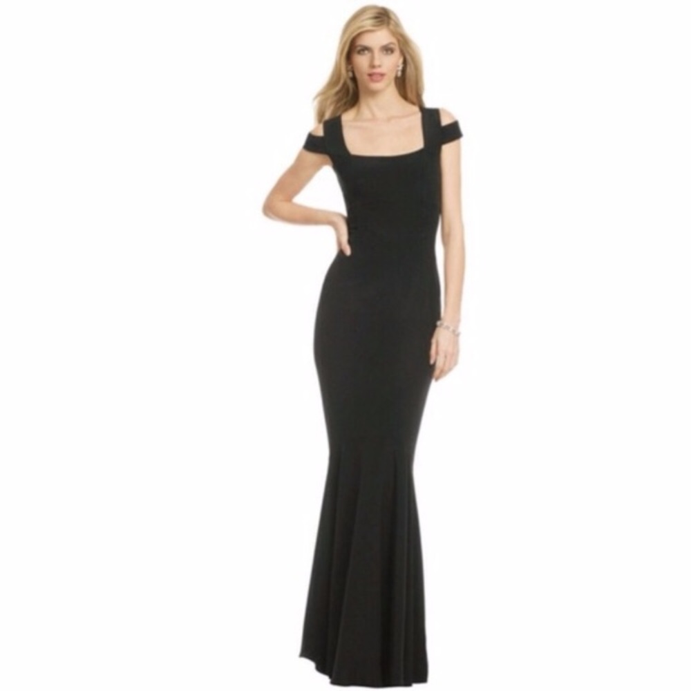 NWT Narciso Rodriguez Silk Floor length Black Evening Gown EU44/ US8